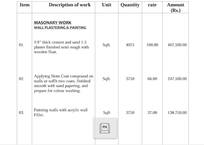 do construction project quantity take off using plan swift