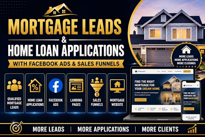 generate mortgage and home loan leads with facebook ads and website