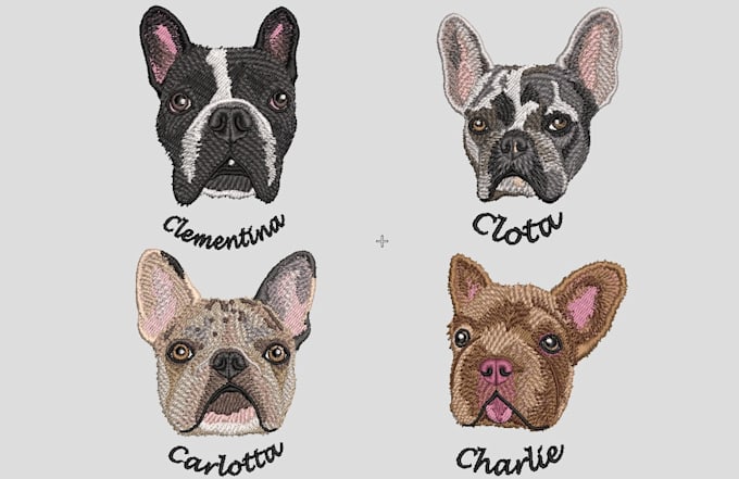 do cat dog and pet face embroidery digitizing within hours