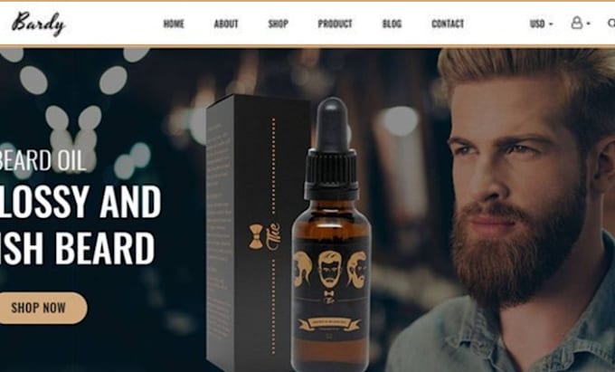 beard oil shopify store beard care website hair care dropshipping shopify store