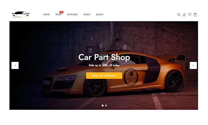 build auto part shopify store automotive store auto part store auto part website