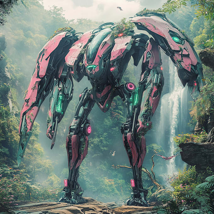 draw an awesome mecha robot art