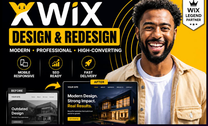 design and transfer wix studio website, wix website redesign, wix, wix studio