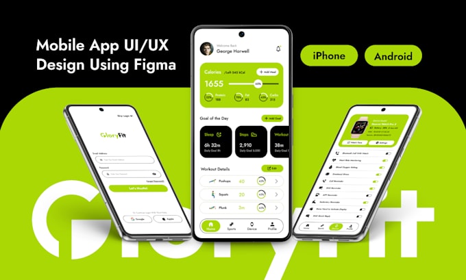 Design mobile app ui ux using figma, create prototype by Jhfahim | Fiverr