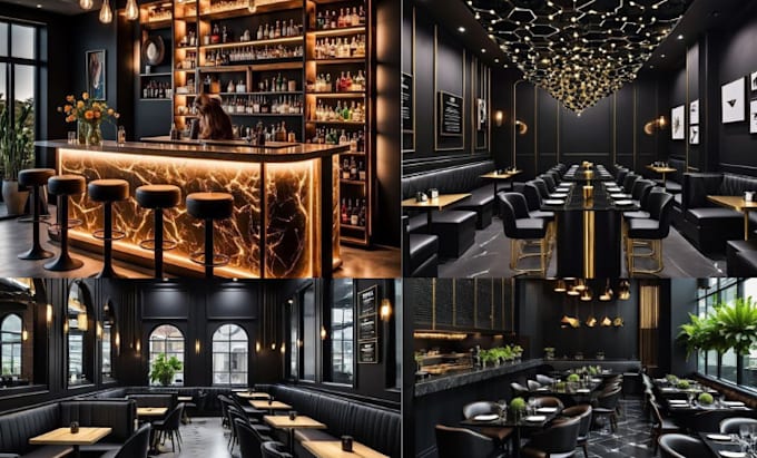 3d interior design, 3d restaurant interior, 3d café interior, 3d ...
