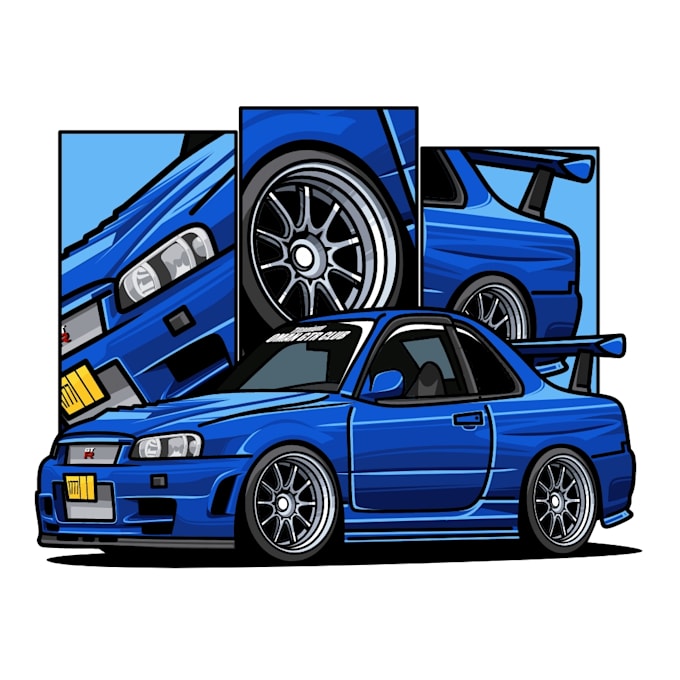 draw chibi cartoon vector from your car