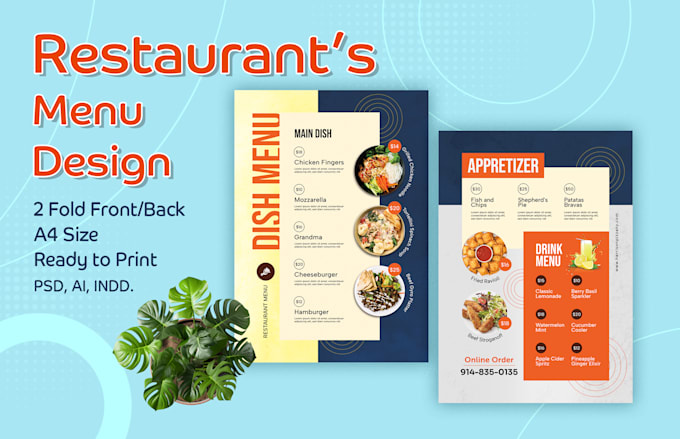 design menu book for your restaurant within 24 hours