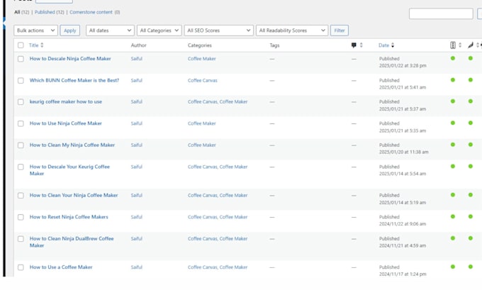 upload wordpress and shopify content and optimize blog posts with SEO