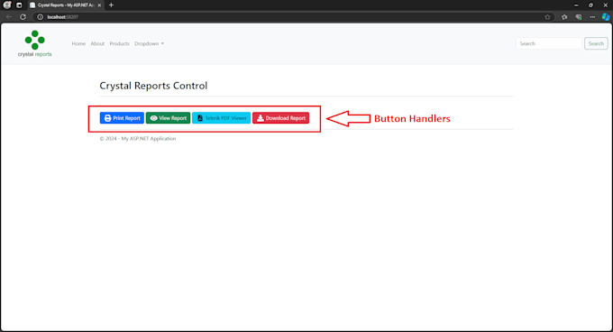 design and implement crystal reports in asp net core mvc