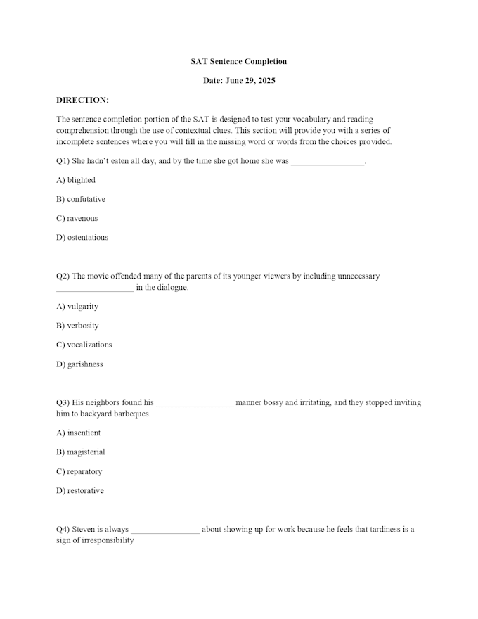 be your sat english tutor for reading, writing, and grammar mastery