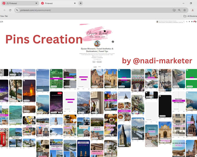 create and setup pinterest profile, seo optimized pins boards to boost traffic