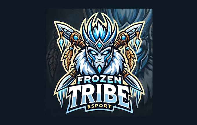 do frozen tribe mascot logo with source file in 12 hours