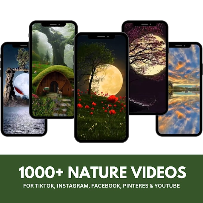 nature reels bundle, nature faceless video reels,