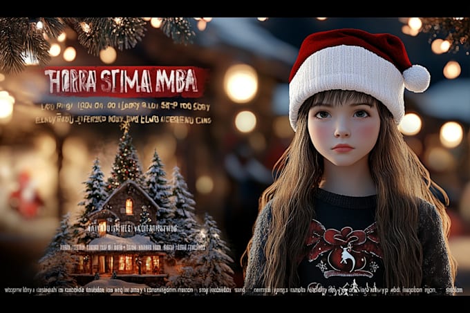 draw christmas themed character