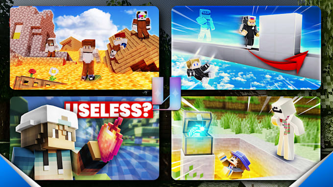 create minecraft youtube thumbnails