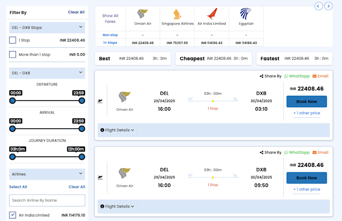 create flight or hotel booking website