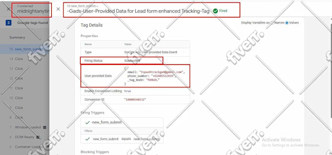setup or fix google ads enhanced conversion tracking with GTM
