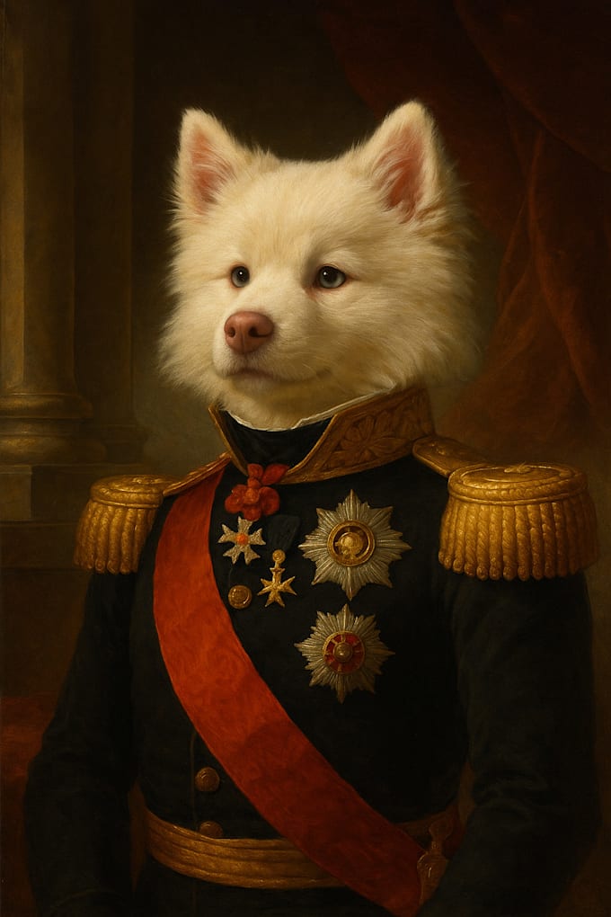 create a royal portrait for your pet