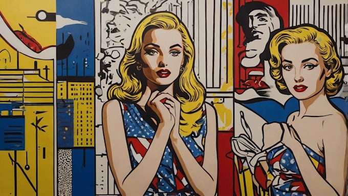 draw pop art or roy lichtenstein style