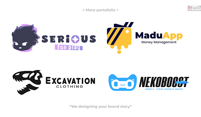 design flat minimalist mascot logo with full branding kit
