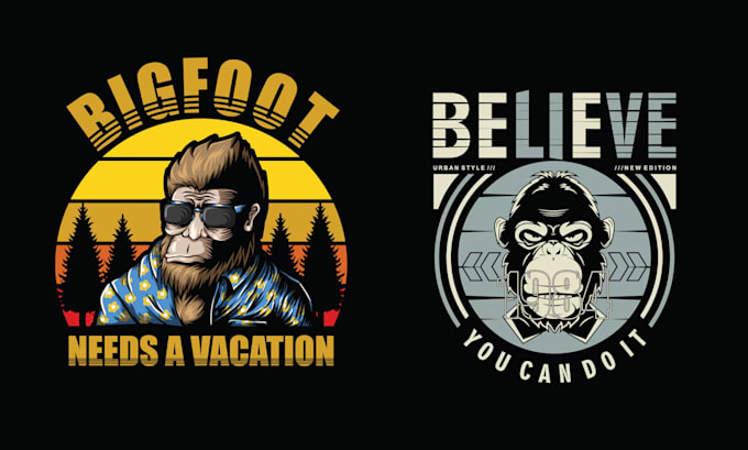 do vintage monkey gorilla logo and vector design