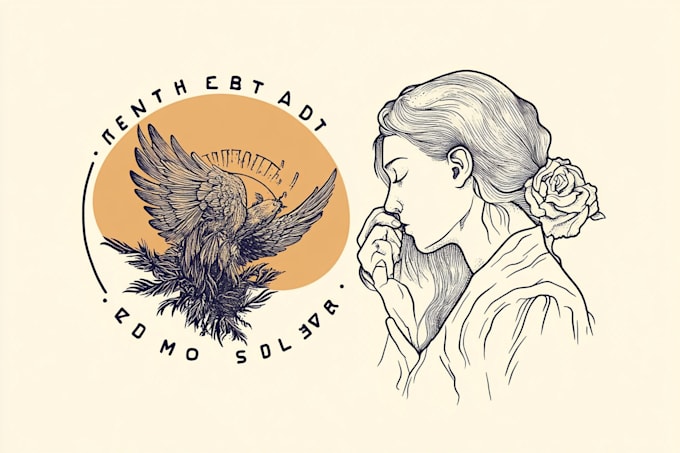 make a minimalist lineart tattoo design or illustration