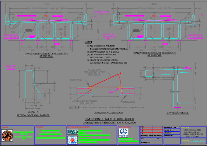 do bridge, retaining walls, box and pipe culverts drafting