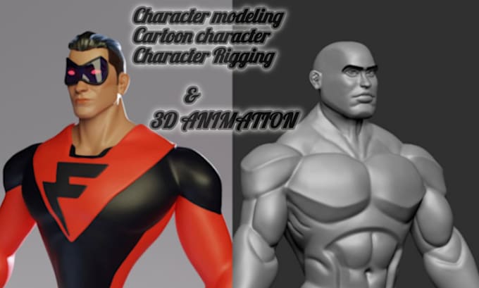 3d character modeling 3d cartoon character, 3d rigging in blender maya