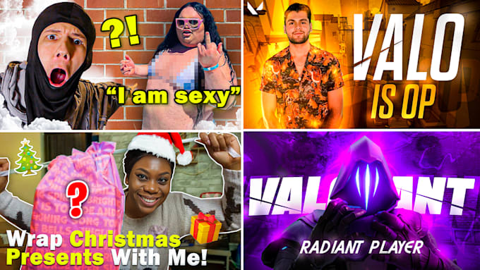 design viral clickbait thumbnails or miniature