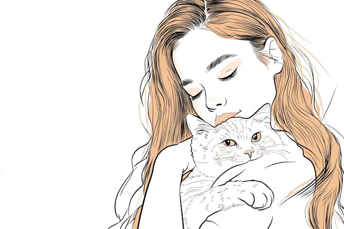 make simple line art illustration of your image, product