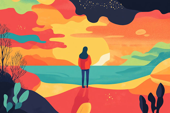 create flat vector illustration or cartoon character