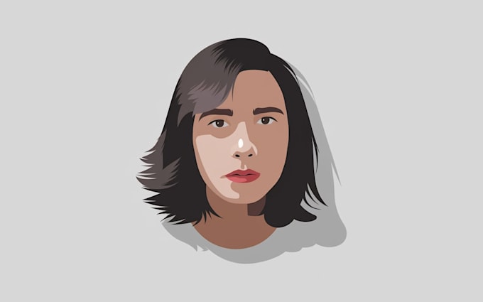 draw flat minimalist vector portrait from your photo