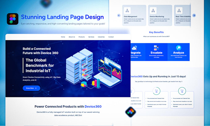 design figma landing pages, apps and dashboards