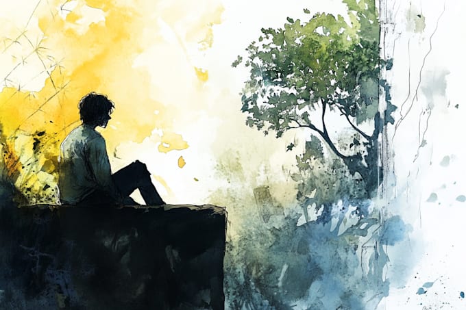 draw digital watercolor illustration