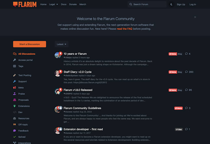 build a support forum, discussion forum website