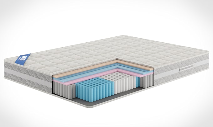 do 3d visualization rendering of mattress with section digibun
