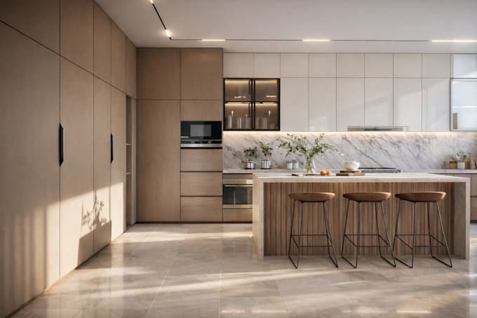 design 3d kitchen and bathroom renderings