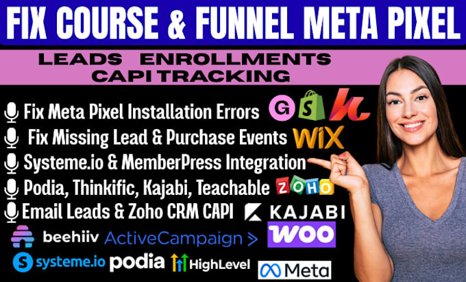 fix podia facebook meta pixel missing thinkific leads not firing udemy funnel