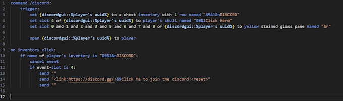 create you a skript plugin for your minecraft server