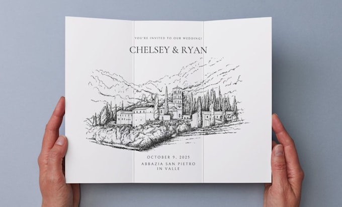 draw a custom wedding venue sketch