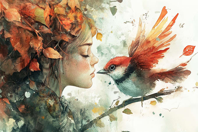 draw digital watercolor illustration