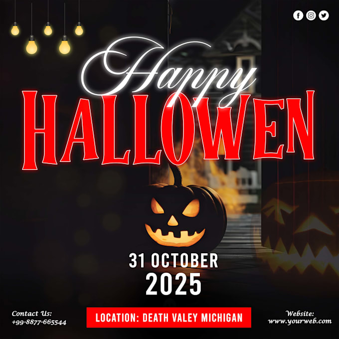 create halloween flyers for you