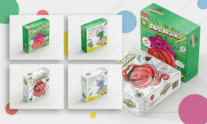 make 2d 3d box design packaging for game boards or card game