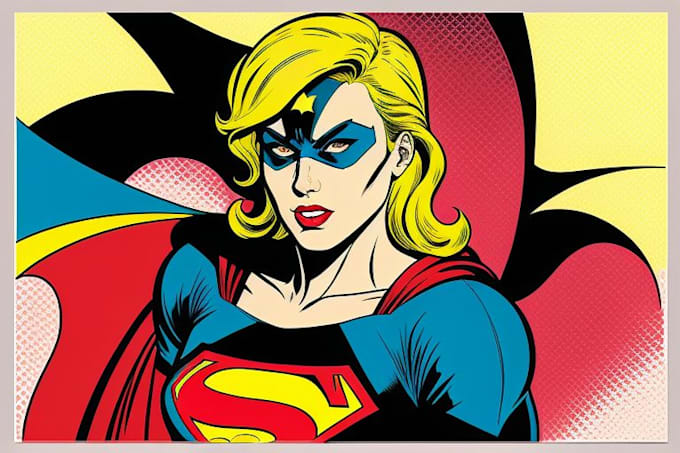 draw comic superhero pop art portrait