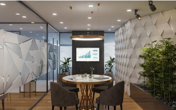 design office interior in details