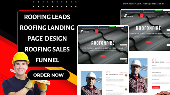 build roofing landing page roofing leads construction roofing website funnel