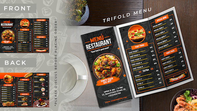 design any type amazing restaurant menu design, food menu