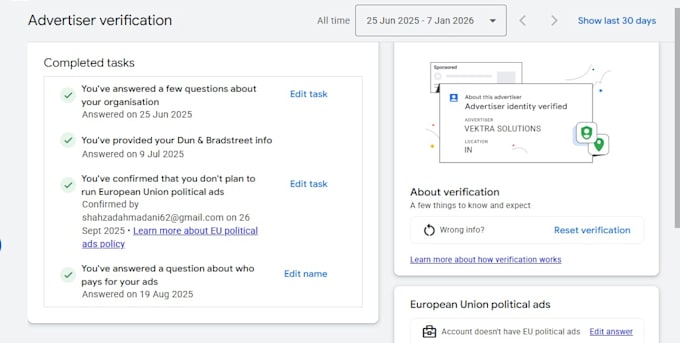 do google advertiser verification in 24 hours
