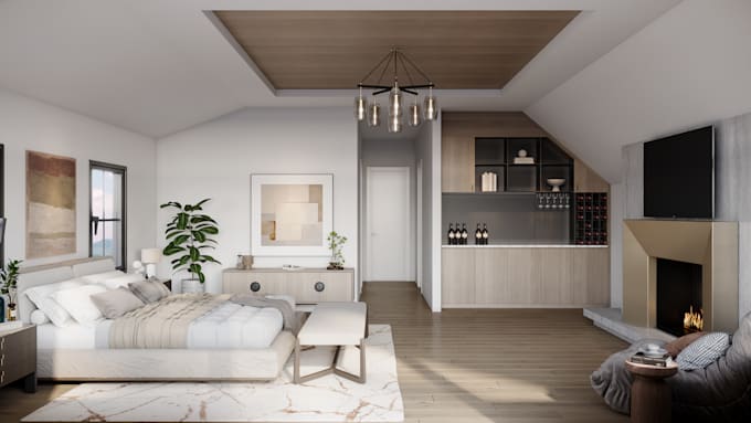 interior design and realistic 3d rendering