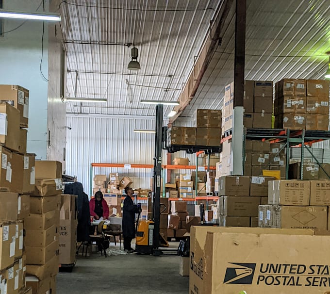 receive, prep, relabel your products and ship out